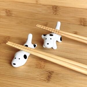 Ceramic Dog Chopstick Rest Set